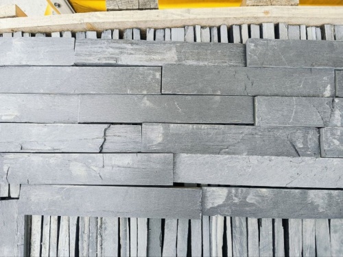 Плитка чёрная из натурального камня фасадная 30 см * 5 см, толщина 7 мм -30 мм купить в Новоуральске