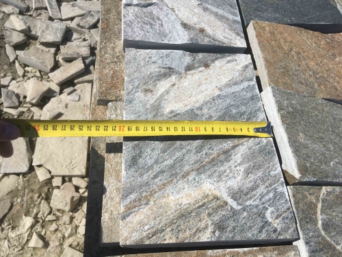 Плитка пилёная златолит Уральский для цоколя, отмостки купить в Новоуральске