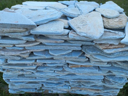 Плитняк златолит зелёный галтованный для цоколя купить в Новоуральске